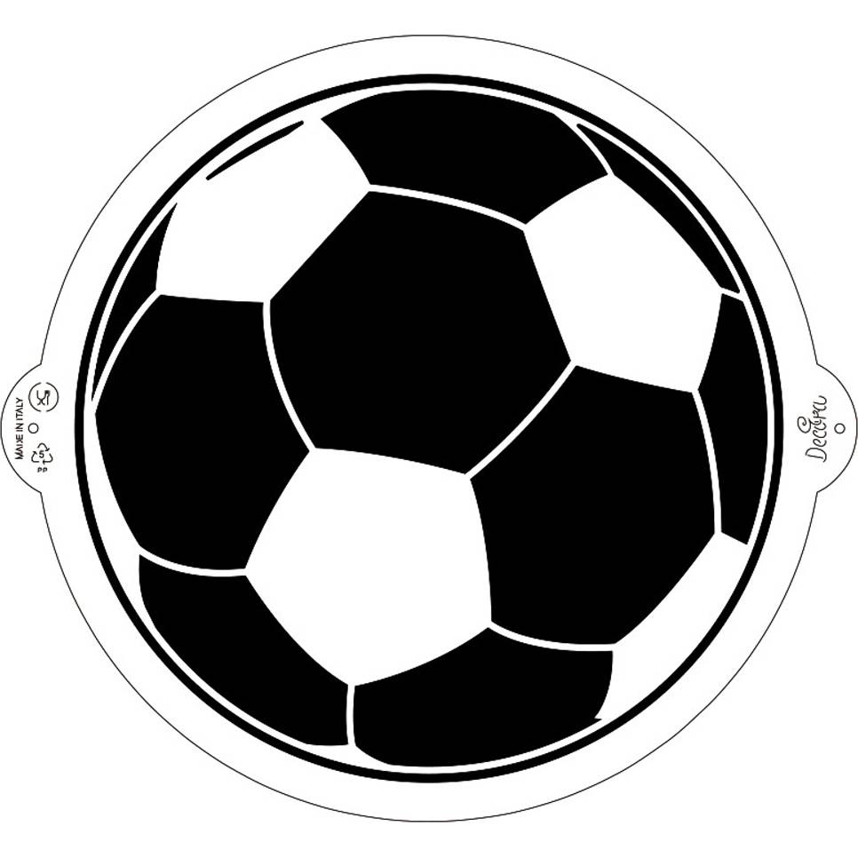 E-shop Stencil šablóna na tortu futbalová lopta 25 cm