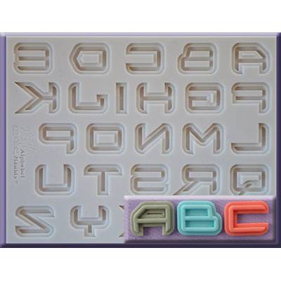E-shop Silikónová formička veľká abeceda Sci-fi