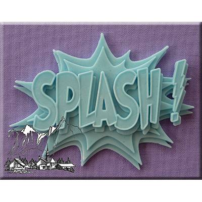 E-shop Silikónová formička nápis Splash!