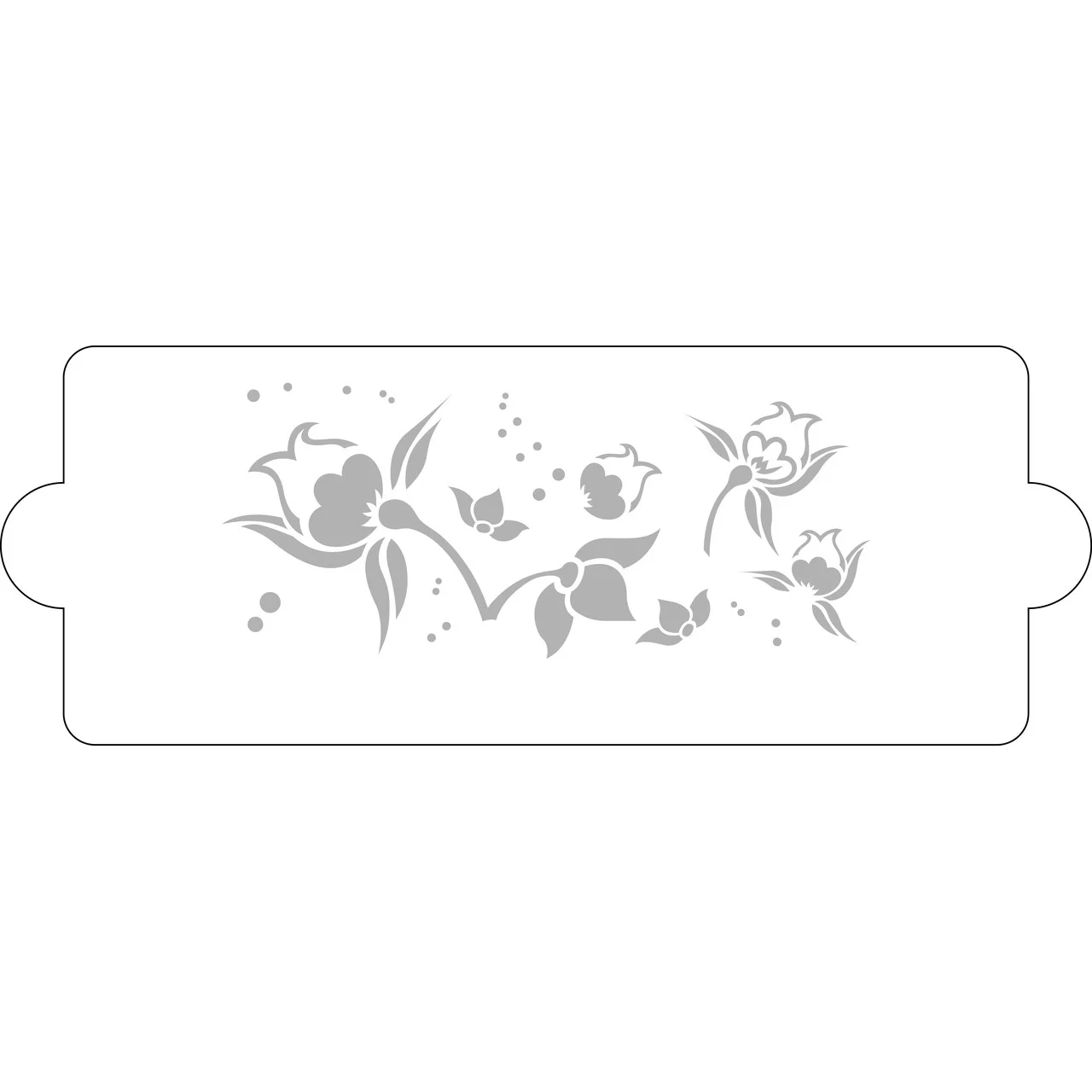 E-shop Stencil na tortu 34 × 12 cm Kvety