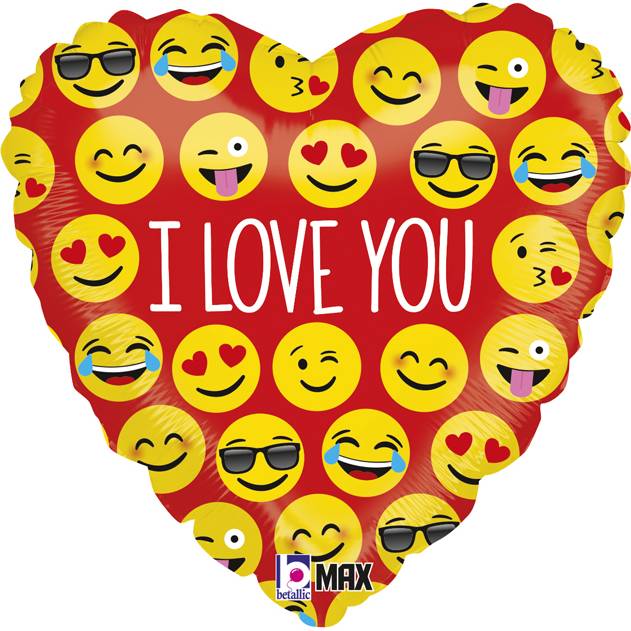 E-shop Nafukovací balónik 46 cm emoji láska