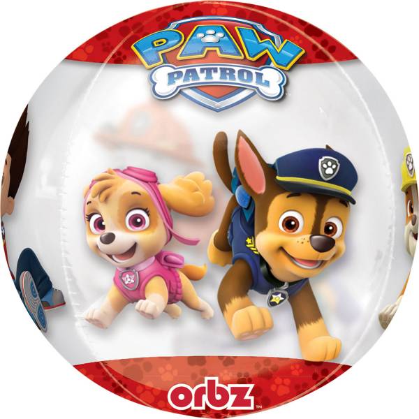 E-shop 3D Fóliový balónek Orbz "Paw Patrol Chase and Marshall" čirá 38 x 40 cm