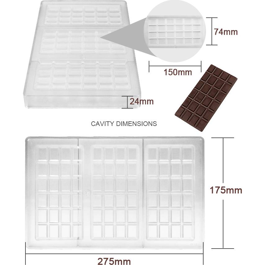 E-shop Forma na čokoládu - tabulka