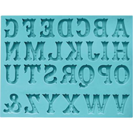 E-shop Silikonová formička abeceda Western