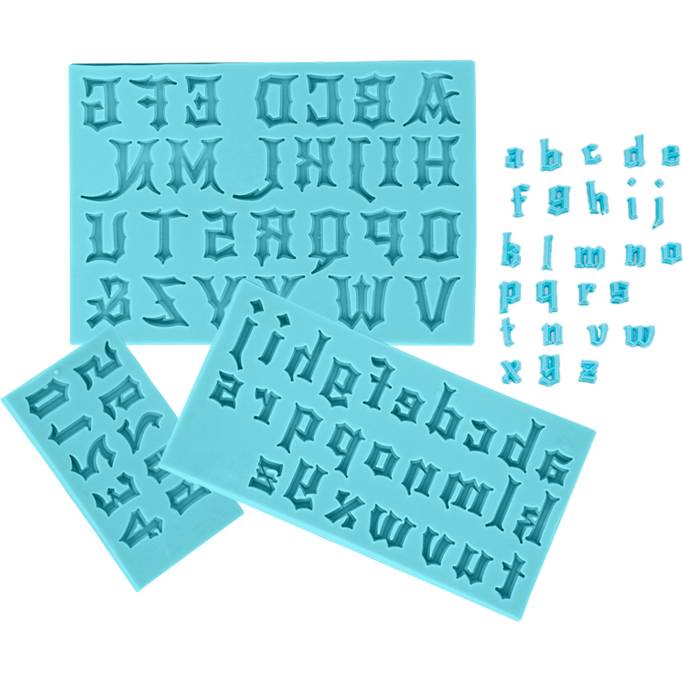 E-shop Silikonová formička abeceda Gotic