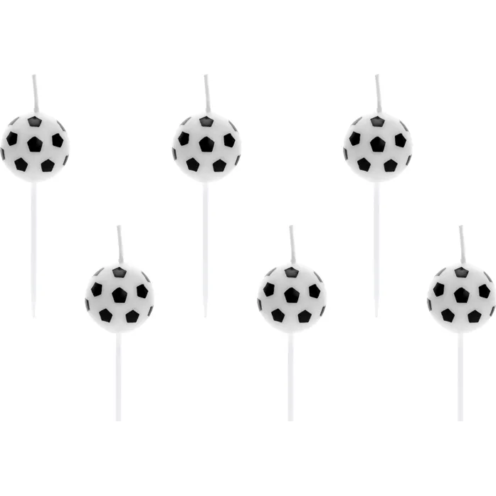 E-shop Sada svíček fotbalové míče 6ks 2,5cm