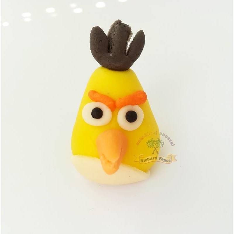 E-shop Figurka na dort Angry Birds Chuck 4cm z kokosové hmoty