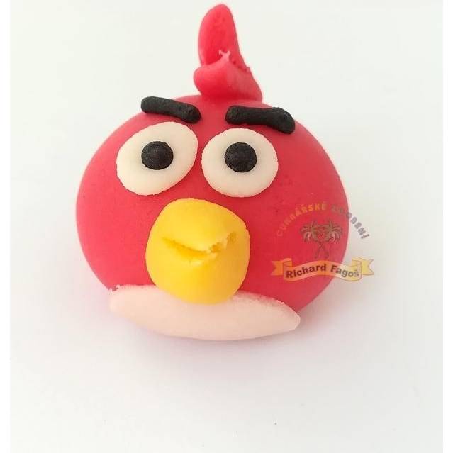 E-shop Figurka na dort Angry Birds Red 4cm z kokosové hmoty