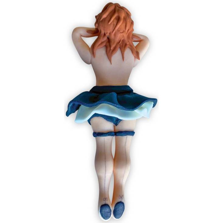 E-shop Cukrová figurka na dort Žena v minisukni 14cm